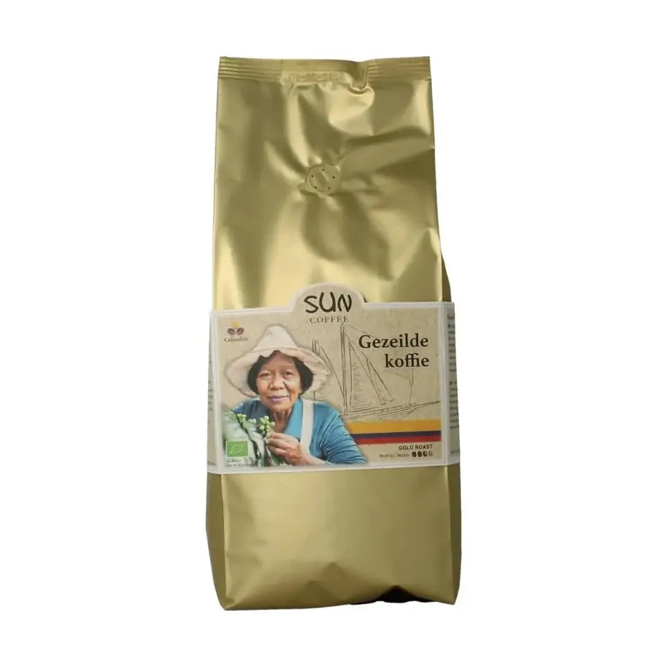 Sun Coffee Gezeilde koffiebonen gold roast biologisch